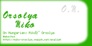 orsolya miko business card